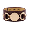 Kirykle 2022 Selling Monogram Leather Cuff Bracelet Pulseras 3 Row Gold Color Multicolor Leather Bracelet For Women Men