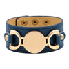 Kirykle 2022 Selling Monogram Leather Cuff Bracelet Pulseras 3 Row Gold Color Multicolor Leather Bracelet For Women Men