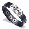 Kirykle  2022 cross leather bracelet Alloy accessory man's Christ bracelet Black brown woman's religious bracelets