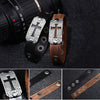 Kirykle  2022 cross leather bracelet Alloy accessory man's Christ bracelet Black brown woman's religious bracelets