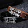 Kirykle  2022 cross leather bracelet Alloy accessory man's Christ bracelet Black brown woman's religious bracelets