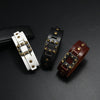Kirykle 2022 Jewelry Retro Men's Cowhleather Bracelet Punk Rock Accessories Personality Leather Bracelet