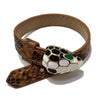 Kirykle 2022 Jewelry  Gold Color Enamel Snake Head Leather Bracelet for Women Charm Bracelet Party Jewelry Gift