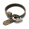 Kirykle 2022 Jewelry  Gold Color Enamel Snake Head Leather Bracelet for Women Charm Bracelet Party Jewelry Gift