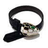 Kirykle 2022 Jewelry  Gold Color Enamel Snake Head Leather Bracelet for Women Charm Bracelet Party Jewelry Gift