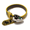 Kirykle 2022 Jewelry  Gold Color Enamel Snake Head Leather Bracelet for Women Charm Bracelet Party Jewelry Gift