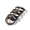 Kirykle 2022 Women Bees Bracelet Black  Pu Leather Bracelet Insect Bracelet Party Accessory Girl Gift