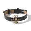 Kirykle 2022 Women Bees Bracelet Black  Pu Leather Bracelet Insect Bracelet Party Accessory Girl Gift
