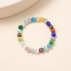 Kirykle 8mm Opal Bracelet For Women Natural Stone Smooth Cats Eye Beads Bracelet Lucky Cute Leaf Pendant Bracelet Jewelry Gift