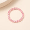 Kirykle 8mm Opal Bracelet For Women Natural Stone Smooth Cats Eye Beads Bracelet Lucky Cute Leaf Pendant Bracelet Jewelry Gift