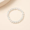 Kirykle 8mm Opal Bracelet For Women Natural Stone Smooth Cats Eye Beads Bracelet Lucky Cute Leaf Pendant Bracelet Jewelry Gift