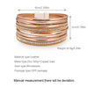 Kirykle  Boho women bracelet Multilayer Rhinestone Chain Leather Bracelet  Crystal Bracelets Bangle Casual Femme Jewelry