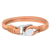 Kirykle Charm Antique Alloy button Hand-Knitted Leather Bracelet Punk Style Bracelet For Women And Men pulseira masculina