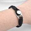 Kirykle Charm Antique Alloy button Hand-Knitted Leather Bracelet Punk Style Bracelet For Women And Men pulseira masculina