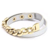 Kirykle Charm Gold Chain Bracelet for Women Plaid Leather Bracelet Six Colors Adjustable Multi-layer Bracelet Girl Gift