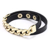 Kirykle Charm Gold Chain Bracelet for Women Plaid Leather Bracelet Six Colors Adjustable Multi-layer Bracelet Girl Gift