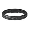 Kirykle Charm Male Jewelry Braided Leather Bracelet Handmade Bracelet Black Stainless Steel Magnetic Clasps Men Wrist Band