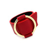 Kirykle Charm Wide Black  Leather Bracelets Multicolor Metal gold Big Circle Wrap Bracelet Femme Wristband Jewelry