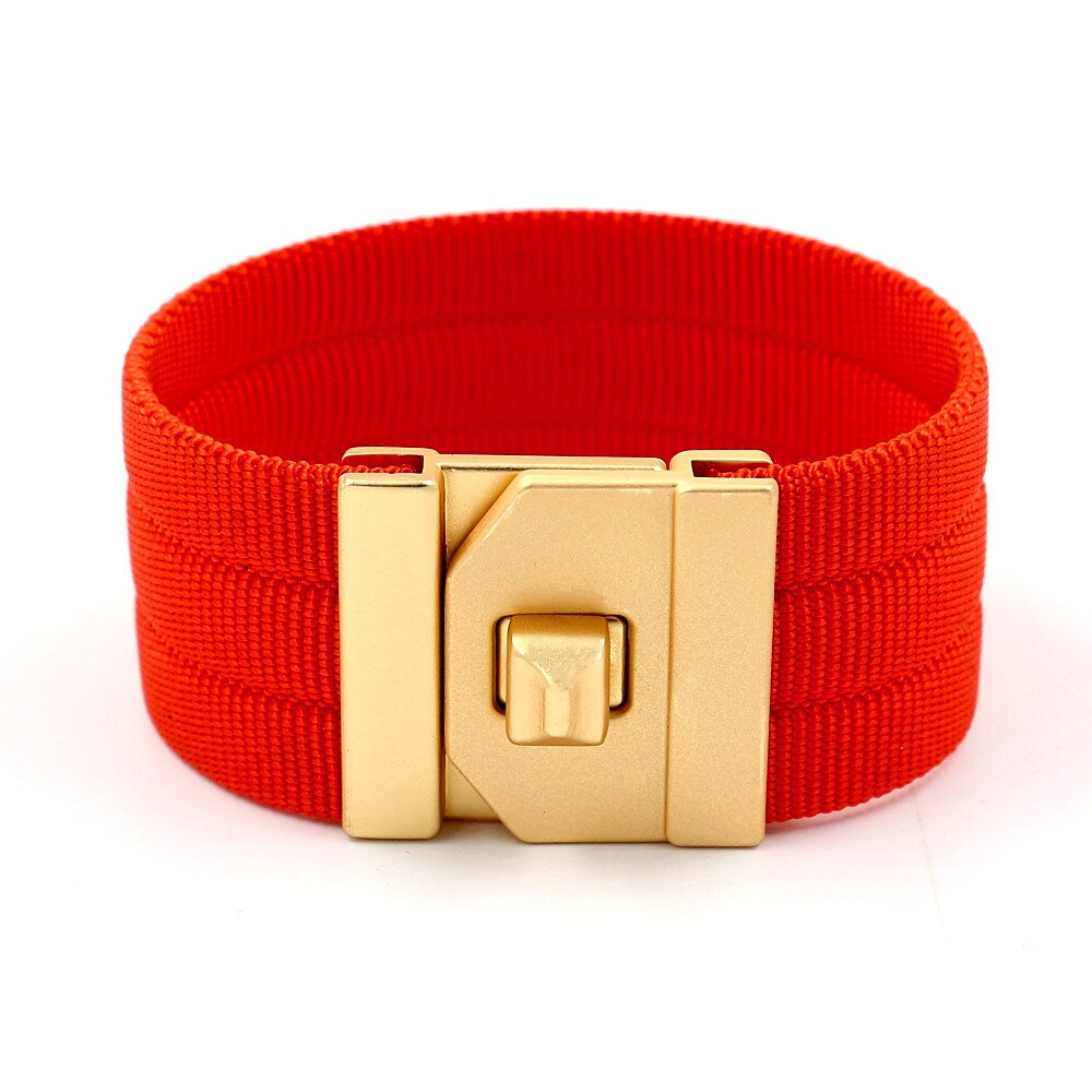 Kirykle Charm Wide Braided band bracelet  Multicolor Gold simple clasp bracelet Hip Hop Wrap Style Bracelet Personality Jewelry