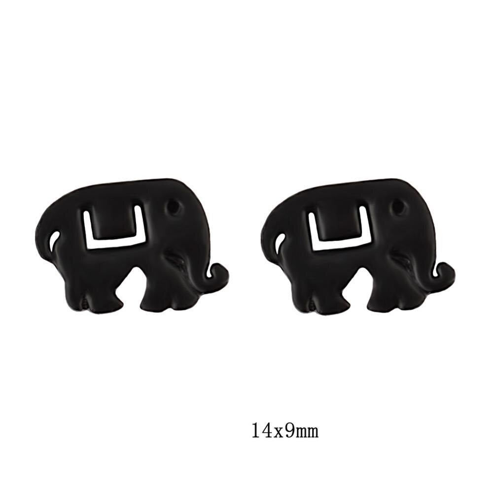 Kirykle Cute Black Cat Turtle unicorn bee Stud Earrings Copper Studs Earings Jewelry For Women Girls design Jewelry