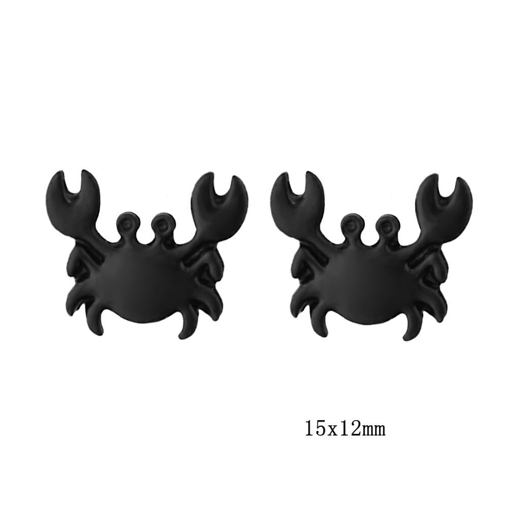 Kirykle Cute Black Cat Turtle unicorn bee Stud Earrings Copper Studs Earings Jewelry For Women Girls design Jewelry