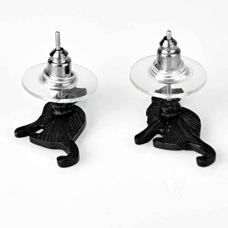 Kirykle Cute Black Cat Turtle unicorn bee Stud Earrings Copper Studs Earings Jewelry For Women Girls design Jewelry