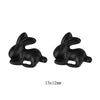 Kirykle Cute Black Cat Turtle unicorn bee Stud Earrings Copper Studs Earings Jewelry For Women Girls design Jewelry