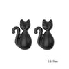 Kirykle Cute Black Cat Turtle unicorn bee Stud Earrings Copper Studs Earings Jewelry For Women Girls design Jewelry
