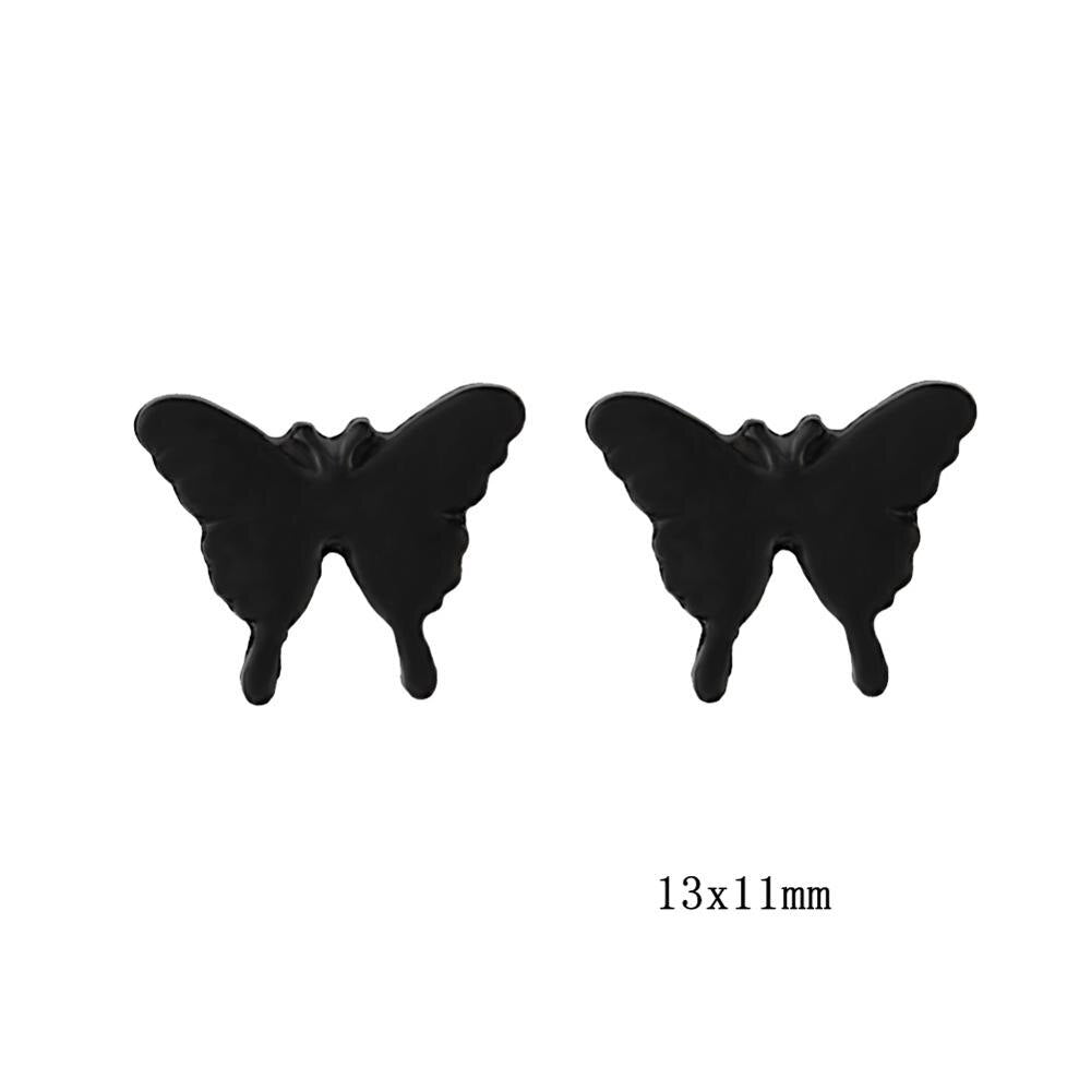 Kirykle Cute Black Cat Turtle unicorn bee Stud Earrings Copper Studs Earings Jewelry For Women Girls design Jewelry