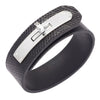 Kirykle European Punk  circular Leather Bracelets &amp; Bangles for Women Men Cuff Bracelet Statement Jewelry