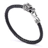 Kirykle Genuine Leather Braided Handmade Jewelry Dragon Hook Stylish Boho Wrap Bracelet