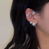 Kirykle Gold Silver Color Metal Butterfly EarClips Without Piercing For Women Sparkling Zircon Ear Cuff Earrings Wedding Jewelry