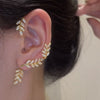 Kirykle Gold Silver Color Metal Butterfly EarClips Without Piercing For Women Sparkling Zircon Ear Cuff Earrings Wedding Jewelry
