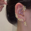 Kirykle Gold Silver Color Metal Butterfly EarClips Without Piercing For Women Sparkling Zircon Ear Cuff Earrings Wedding Jewelry