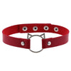 Kirykle Halloween Cat Decor Sexy Leather Choker Necklace Women Turkish Festival Rave Jewelry Punk Gothic Necklace