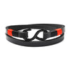 Kirykle  black hook bracelet male Two black leather bracelets friendship bracelet male and female jewelry