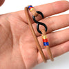 Kirykle  black hook bracelet male Two black leather bracelets friendship bracelet male and female jewelry