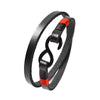 Kirykle  black hook bracelet male Two black leather bracelets friendship bracelet male and female jewelry
