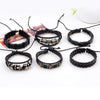 Kirykle Hollow Double Wide Leather Bracelets For Women Men Female Braid Rope Adjustable Bracelet PUNK Pulseira Jewelry Party Gif