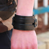 Kirykle Hollow Double Wide Leather Bracelets For Women Men Female Braid Rope Adjustable Bracelet PUNK Pulseira Jewelry Party Gif