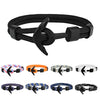 Kirykle Couple Bracelets Alloy Anchor Bracelets Bangles Braided Polyester Rope Bracelets For Women Men Gifts