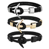 Kirykle Couple Bracelets Alloy Anchor Bracelets Bangles Braided Polyester Rope Bracelets For Women Men Gifts