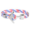Kirykle Couple Bracelets Alloy Anchor Bracelets Bangles Braided Polyester Rope Bracelets For Women Men Gifts