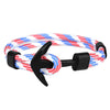 Kirykle Couple Bracelets Alloy Anchor Bracelets Bangles Braided Polyester Rope Bracelets For Women Men Gifts
