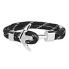 Kirykle Couple Bracelets Alloy Anchor Bracelets Bangles Braided Polyester Rope Bracelets For Women Men Gifts