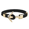 Kirykle Couple Bracelets Alloy Anchor Bracelets Bangles Braided Polyester Rope Bracelets For Women Men Gifts