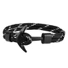 Kirykle Couple Bracelets Alloy Anchor Bracelets Bangles Braided Polyester Rope Bracelets For Women Men Gifts