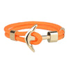 Kirykle Couple Bracelets Alloy Anchor Bracelets Bangles Braided Polyester Rope Bracelets For Women Men Gifts