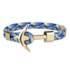 Kirykle Couple Bracelets Alloy Anchor Bracelets Bangles Braided Polyester Rope Bracelets For Women Men Gifts