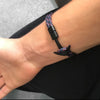 Kirykle Couple Bracelets Alloy Anchor Bracelets Bangles Braided Polyester Rope Bracelets For Women Men Gifts